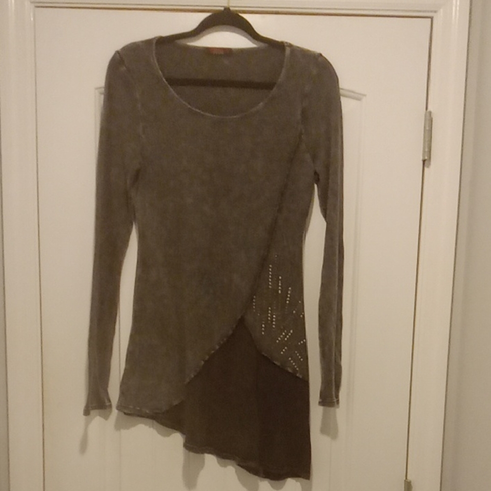 T Party Fashion Asymmetrical Gray/Black Dress or Tunic